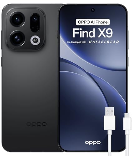 OPPO Find X9 5G – Smartphone Libre con IA, 12GB RAM + 512GB, Versión Española - Space Black