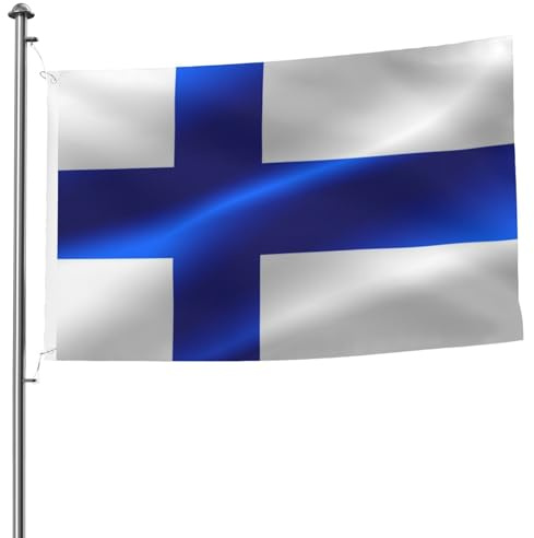 Bandiera della Finlandia, bandiera da giardino resistente alle intemperie, per esterni, giardino, tema festivo, bandiere per barche, ad asciugatura rapida, occhielli rinforzati, 3X5 piedi