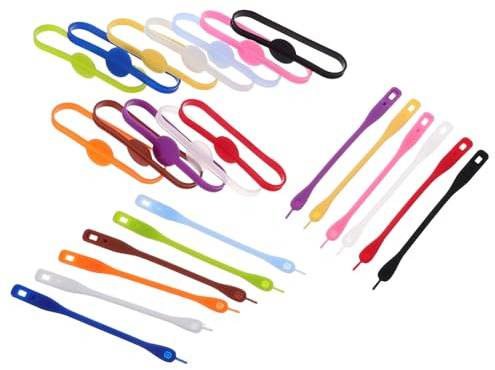 Amosfun 24pcs Silicone Wine Glass Reader Markers Reusable Drink Tags Bands for Party Bar Gathering Fits Both Stemless and Stemmed Glasses Random Color