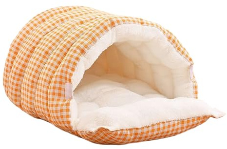Panier pour Chien Et Chat - Ferramenta De Afiação Dupla Face,Lit Caverne pour Chien Partiellement Fermé Et Lavable | Convient Aux Chatons, Chiots, Petits Animaux en Hiver pour Le Sommeil Et Le Jeu en