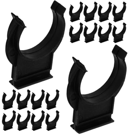 Ipetboom 50pcs Black Plastic Cabinet Leg Plinth Clips for Kitchen Kick Skirting Board Trims Kitchen Baseboard Fasteners Suitable for Furniture Levelers and Cabinets