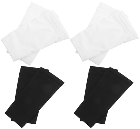 Healeved Fundas para Espinilleras de Fútbol Doble Capa Talla L Colores y Negro 4 Pares Transpirables y Antideslizantes Protección para Espinillas Partidos y Entrenamientos