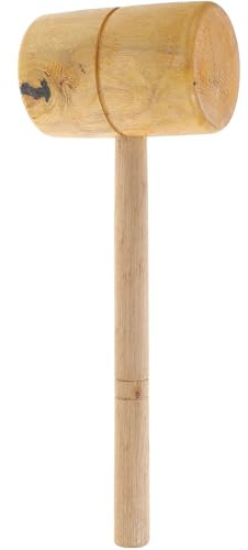 Alipis Martello per Lavorazione del Legno Professionale Grande Maglio in Legno Massello Manico Antiscivolo Utensile Manuale per Intaglio Decorazioni e Lavori da Campeggio