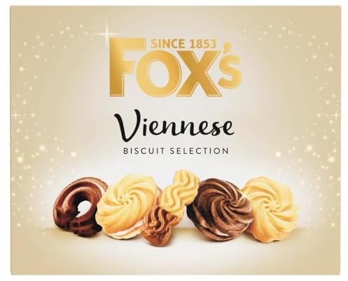 Fox Fabulous Viennese Biscuit Selection 350g | Luxury Assorted Viennese Biscuits | Chocolate & Cream Filled Biscuits | Premium Tea Time Treats Gift Box (pack of 1)