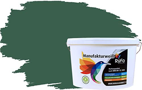 RyFo Colors Manufakturweiß Trend Tannengrün 10l, 1 L reicht für ca. 8 m²