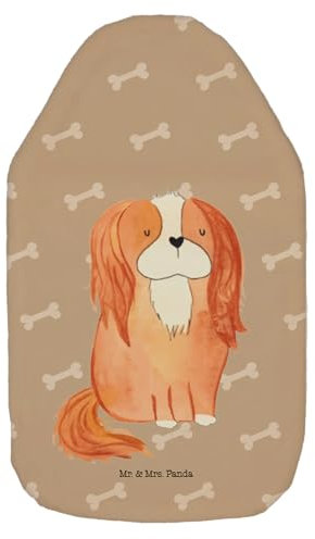 Mr. & Mrs. Panda Wärmflasche Hund Cavalier King Charles Spaniel - Geschenk, Wärmflaschenbezug, Wauwau, Bettflasche, Körnerkissen, Cockerspaniel,