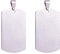 BENECREAT 20PCS Edelstahl Rechteck Blank Stamping Tags Anhänger mit Snap on Bail, Armband Halskette Ohrring Charms Schmuckzubehör Handwerk 4.3x2.4cm (1.69x0.95)