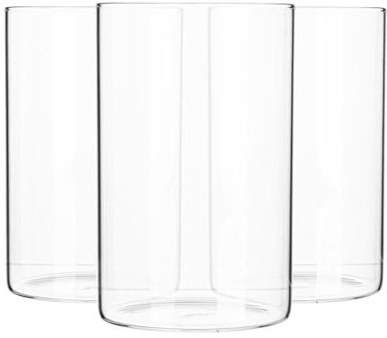 Argon Tableware Scandi Storage Jars - 1000ml - 3 Pack - Kitchen Utensils Cutlery Pot Bathroom Aromatherapy Storage No Lid Open Container Glass Jar