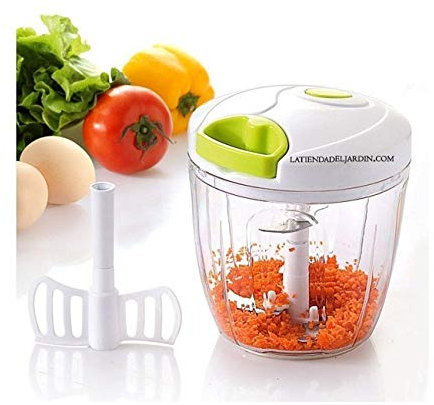 Suinga Mini tritatutto manuale adatto a tutti i tipi di alimenti, semplice da usare e più veloce grazie alle sue due lame