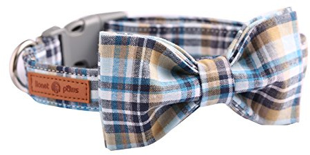 lionet paws Weich Baumwolle Fliege Hundehalsband mit Plastikschnalle Einstellbare Halsbänder für Kleine Hunde, Hals 25-40cm