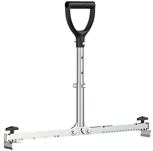 Karl Dahm Lève-plaque avec poignée longue et réglable en hauteur I Lève-plaque professionnel pour carrelage et dalles de 30 à 62 cm I Pliable et facile à transporter I Charge maximale 60 kg – 12018