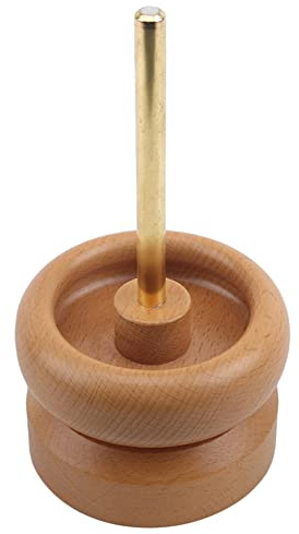 CENPEK Spin Bead Loader Holzperlen Spinner Schmuckherstellung Perlenhalter und 2 Stück lange Perlennadeln zum schnellen Auffädeln von Perlen