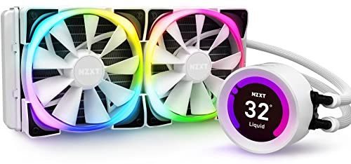 NZXT Kraken Z53 RGB 240 mm - RL-KRZ53-RW - Raffreddatore a liquido CPU AIO RGB - Display LCD personalizzabile - Ventole radiatore Aer RGB 2 120 mm (2 incluse) - Bianco