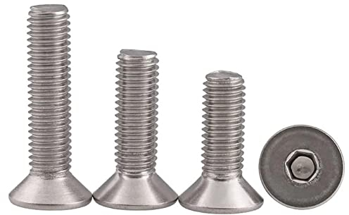 Cfty Schrauben 316 Edelstahl DIN7991. Flachkopfschraube Hexagonale Senkkopfschraube M4 M5 M6 M8 (10 Stck) (Größe : M5 x 40mm)