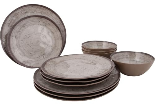 Bo-Camp - Essgeschirr - Halo - 12-Teilig - Beige