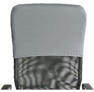 MoguGo Kopf Kissenbezug Rückenlehne Husse Stuhl Rückgehäuse Stuhl Rückenschutz (Grau, 28x48cm)
