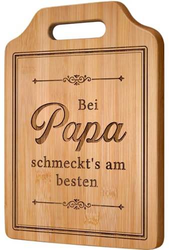 Giftasy Papa Geschenk Geburtstag - Graviertes Bambus Schneidebrett, Geschenke für Papa, Papa Geburtstagsgeschenk, Papa Geschenk Weihnachten, Weihnachtsgeschenke für Papa, Vater