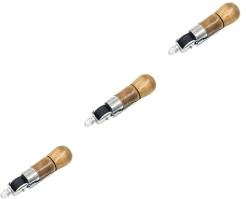 STOBOK 3 Piezas maquina para máquina de coser de cuero máquina de agujas de coser herramienta artesanal de cuero herramienta de costura familiar Caja de herramientas De madera