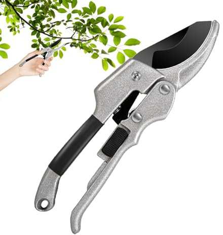 Neamou Tijeras de podar con trinquete,Podadoras manuales con trinquete,Tijeras de podar de ramas con trinquete, tijeras de jardín - Herramientas manuales profesionales con hebilla para entusiastas de