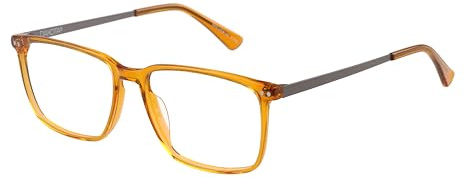 DAKOTA Brille mit Sehstärke für Herren optional mit Sonnenbrillentönung oder Blaulichtfilter, Quadratisch, gefertigt aus Acetat (inklusive Brillenetui)