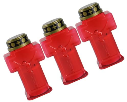 Artibetter 3pièces Bougie Électronique Sans Flamme Pour Jardin De Lampes Décoratives Pour Cimetière Et Églises Lumière Pratique Et Élégante Idéale Pour Rendre Aux Défunts