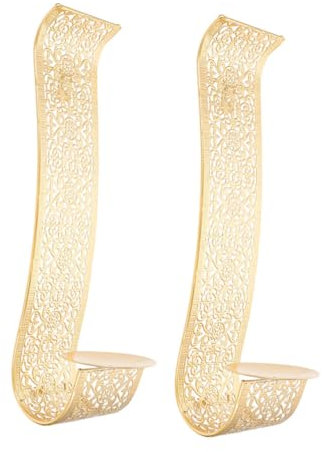 FUNOMOCYA 2stücke Wandkerzenhalter Aus Metall Für Wandmontage Wandkerzenleuchter Als Wanddeko Für Wohnzimmer Regalkerzenhalter Zum Einhängen Für Dekoration