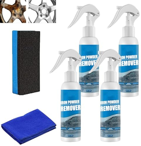Iron Powder Remover, Car Rust Removal Spray, Multifunktionaler Lackreiniger, Autopflegespray, Rostlöser Schnell-Entferner Spray, zur Entfernung von Rost an vielfältigen Stellen. (6ps)
