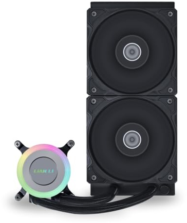 Galahad II Lite 240mm PBT Fans – High Performance, FDB Bearing Design, Customizable Pump ARGB Blockhead & Switchable Lid – 28mm PBT Fan, Support ARGB Side Light Strips for LGA 1700/AM5/AM4 (GA2L24PB)