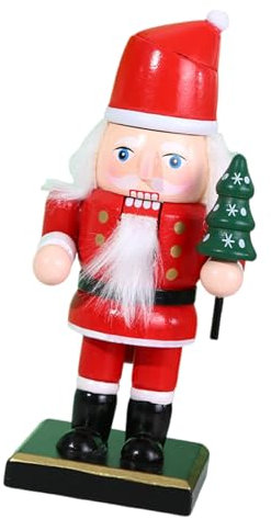 Iuhtrb Élégant ensemble de casse-noisettes en bois robuste de 16 cm, accessoire décoratif de soldats de Noël pour un festival, une atmosphère de maison