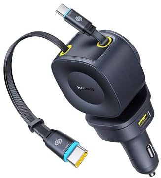 Baseus 163 W Indragbar Batteriladdare Billaddare USB C Snabbladdning