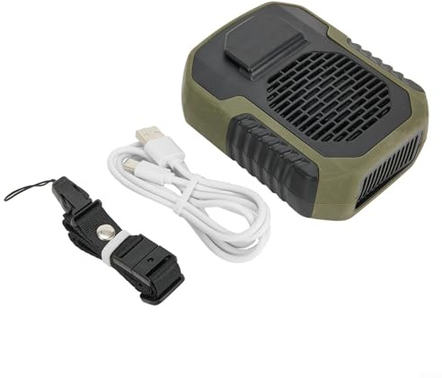 Besttoolifes Ventilateur portable à clip de taille avec batterie rechargeable de 6000 mAh, ventilateur de ceinture USB à charge rapide pour la randonnée, la pêche, les voyages et le refroidissement