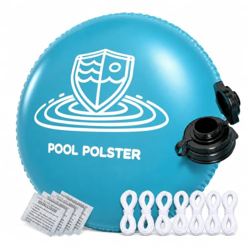 Obqer Poolkissen Winter, XXL Poolkissen Rund 4m Mit Doppelnaht | Frostschutz Luftkissen, Mit DoppeltüR-FüLlventil, Pool Winterabdeckung mit Seil & Reparaturflicken, Schutz von Schwimmbecken