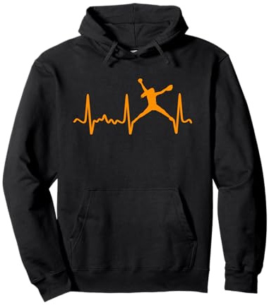 Pichet de Softball Orange Heartbeat Sweat à Capuche