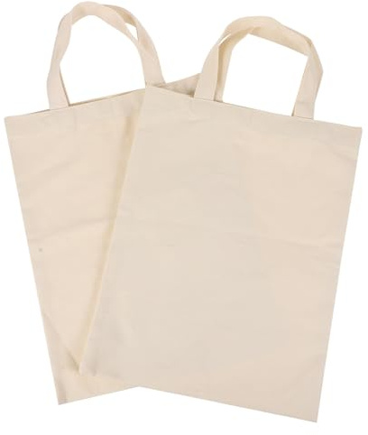 PRETYZOOM 2 Stück-pack Beiger Canvas Weinbeutel mit Tragegriff Tragbare und Waschbare Rotwein Geschenkverpackung für 2 Flaschen Stilvoll und Praktisch für Besondere Anlässe