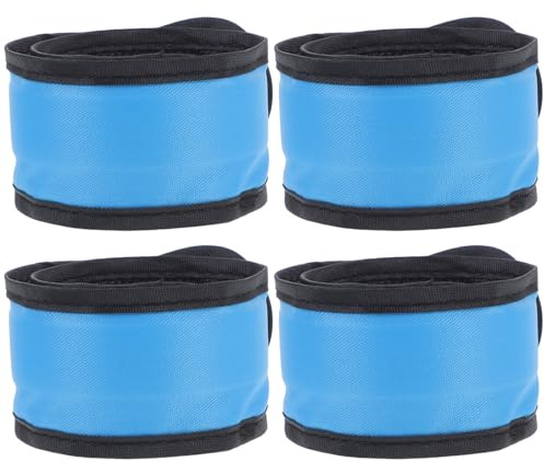 JOINPAYA LED Pferde Beingurte 4 Stück Beinwickel mit Knopfschalter Blaue Pferdebeinriemen für Reiter und Reitsport