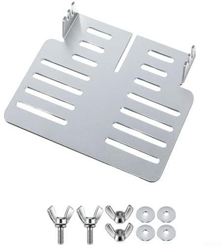 Marchfunny Verstellbares Ofenventilator-Halterungs-Set aus Edelstahl für Heater Buddy, inklusive Flügelmuttern und Schrauben, hohles Bodendesign für gleichmäßige Wärmeverteilung