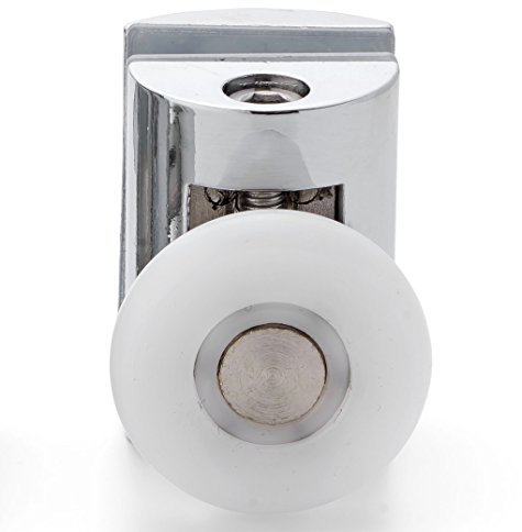 ShowerPart Single Top Shower Door Roller/Wheel/Runner L089, Diameter 25mm, Wheel Thickness 5.8mm, Chromed Plastic Cover, Shower Door Replacement Parts, 2X