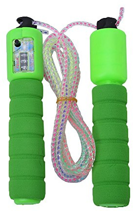 Corde à sauter, corde à sauter antidérapante en caoutchouc de PVC pour l'exercice de remise en forme d'enfants adultes(vert)