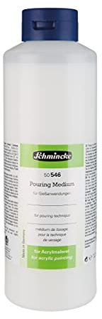 Schmincke - Pouring Medium, 1000 ml, 50 546 029, Hilfsmittel in der Acrylmalerei, 1 L flüssiges Acryl-Hilfsmittel für für Pouring Technik, Fließtechnik und Gießanwendungen