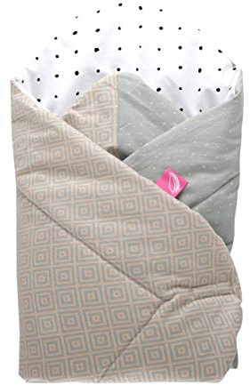 Babyhörnchen/BabynestSOFT mit antiallergischer Füllung, Öko-Tex Standard 100 - Quadrate apricot