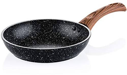 Westinghouse Black Marble Wood Bratpfanne Ø20 cm, Induktion & Alle Herdarten, PFOA-Frei, Non Stick Non Stick Antihaft, Spülmaschinengeeignet