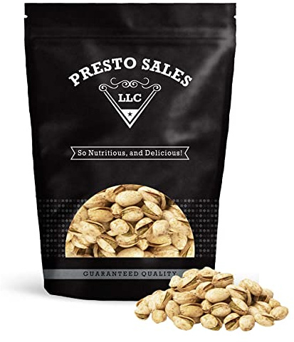 Presto Sales In Shell Pistachios Chili Lemon 16 oz. | Premium Roasted, Flavored Pistachio Nuts | Healthy, Natural, Vegan, Non-GMO | Resealable 1 lb. Bag