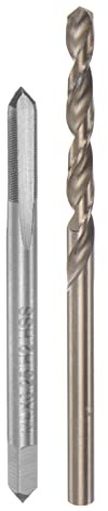 sourcing map Gewindebohrer Set m4x0.25/3.7mm, Gewindeschneider- und Bohrer set, Gewindeschneidwerkzeug