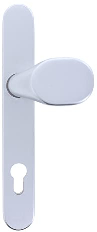 ToniTec Haustür VARIO Halbgarnitur Silber mit Knauf PZ 92 mm mit variablen Schraublöchern