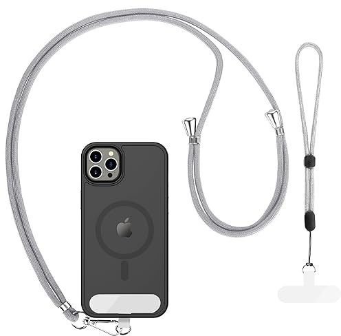 CACOE Phone Lanyard, Adjustable Crossbody Cell Phone Strap with Wrist Strap | Neck Strap x1, Wrist Strap x1, Pads x2, Anti-theft, Easy Charging, Tool-free installation,for most full-cover phone case