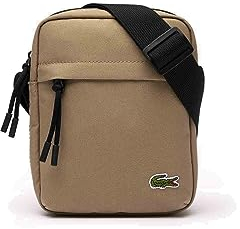 Lacoste Herren Beuteltasche VERTICAL CAMERA BAG, Handtasche,Umhängetasche,Schulterriemen,Tunnelzug,BEIGE (M46),Einheitsgröße (One Size)