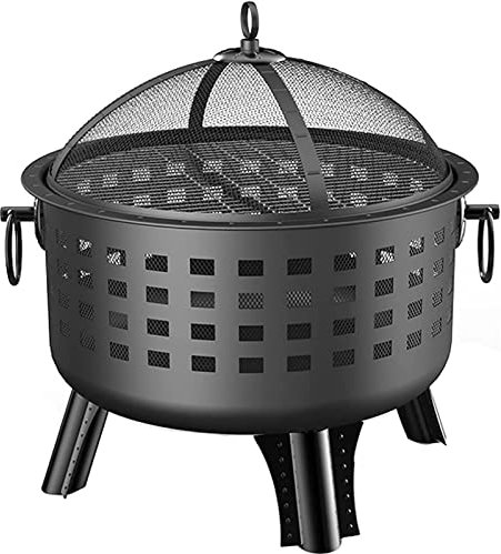 ZAANU Tragbare Feuerstelle, runde Holzfeuerstelle, Grill-Feuerstelle für Partys im Freien