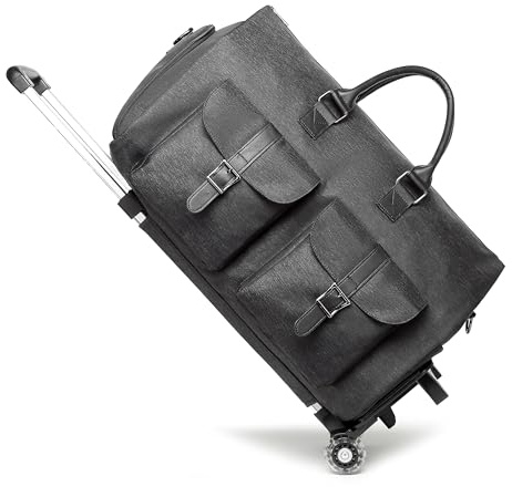 seyfocnia Rolling Garment Bags,Garment Bag with Wheels Travel Garment Bag with Shoe Compartment Rolling Duffle Bag with Wheels