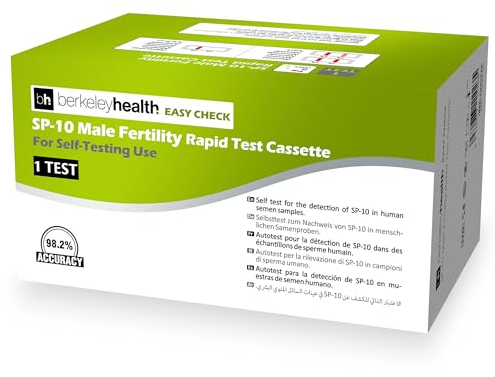Berkeley Health SP-10 Männliches Fruchtbarkeitstest-Kit | SP-10 Testkit zur Überprüfung der Spermienkonzentration | Normaler oder niedriger Spermiengehalt | Schnell & 98% genau