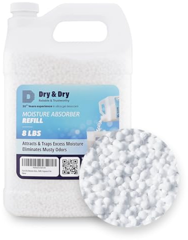 Dry & Dry Moisture Absorbers Refill Beads (8 LBS) - Dehumidifiers for Home Dehumidifier for Basement Dehumidifiers for Bedroom Small Dehumidifiers Dehumidifiers Moisture Absorbers